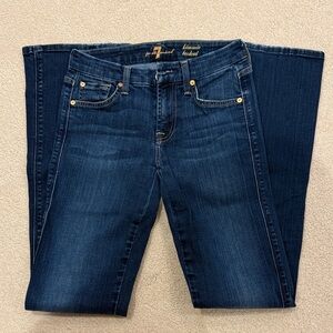 7 For All Mankind Dark Blue Boot Cut Jeans